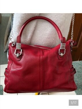 Vatan  satchel  Crossbody bag  vintage thick pebbled Leather  Silvertone HW NWOT